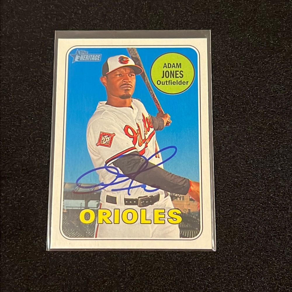 2018 Topps Heritage Baseball - Adam Jones - Autographed Card
